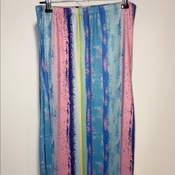 Colorful Striped Maxi Skirt - Picture 2 of 10